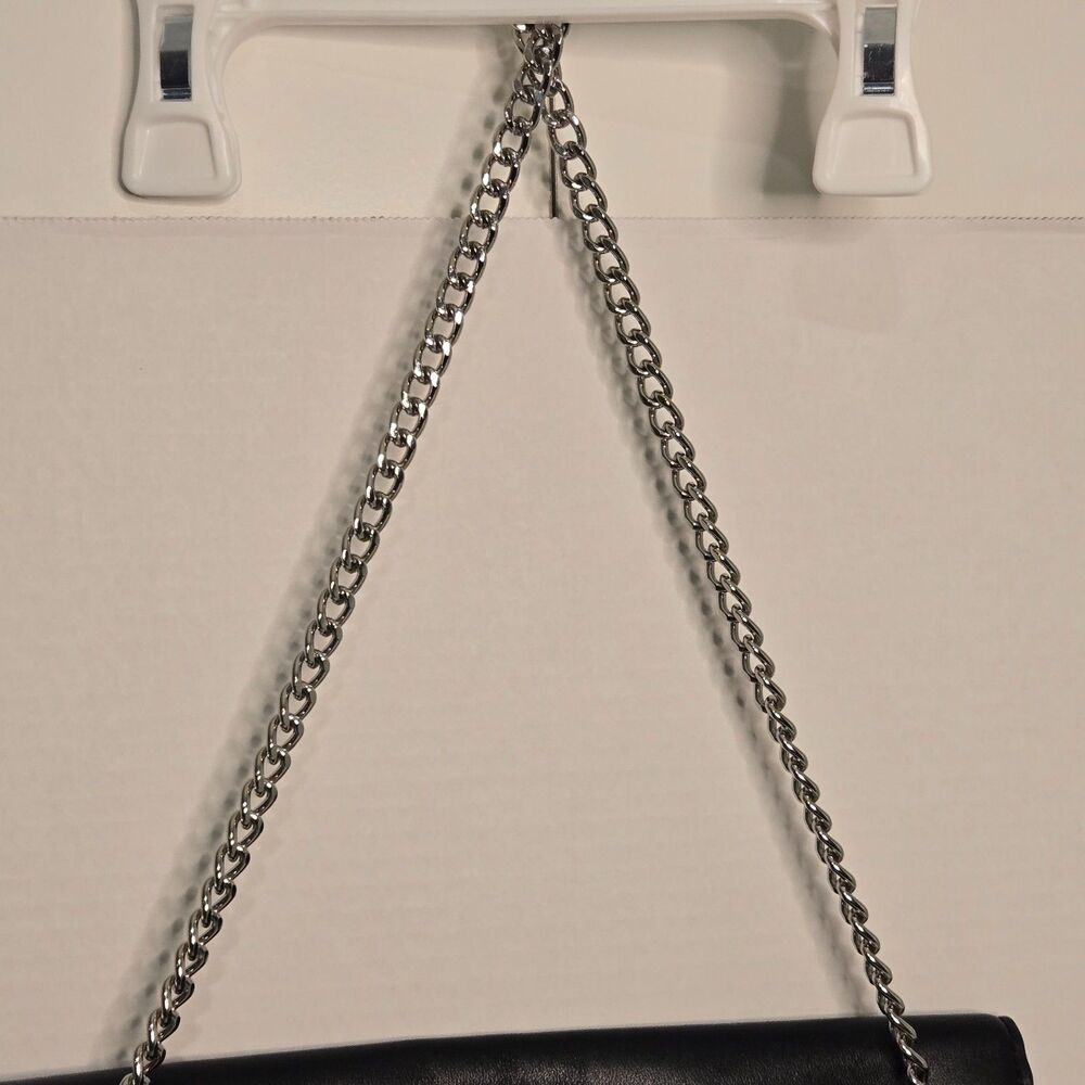 Michael Kors Lana Color Block Leather Envelope Clutch Bag 2015 Black/Grey/Taupe - Picture 12 of 12